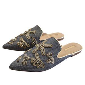 Antonio Melani Niso Metallic Starfish Mules 7M